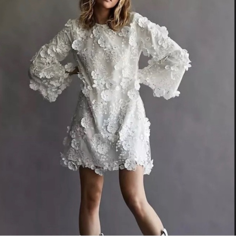 Mestiza White Lace Dress